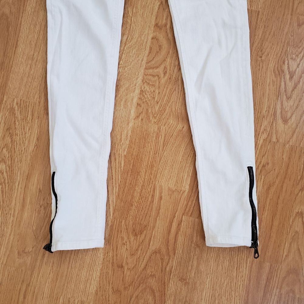 Rag & Bone Triple Zip White Skinny Jeans Size 27 - Picture 5 of 14